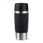 EMSA Travel Mug Waves 360 ml juodas nerūdijančio plieno kelioninis puodelis