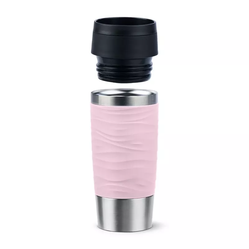 EMSA Travel Mug Waves 360 ml rožinis nerūdijančio plieno termopuodelis
