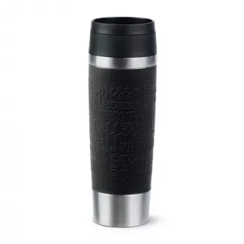 Kelioninis puodelis EMSA Travel Mug Classic N2022000 500 ml, juodas, nerūdijantis plienas