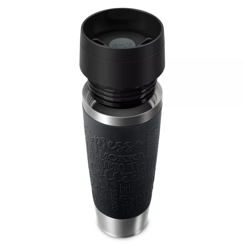 Kelioninis puodelis EMSA Travel Mug Classic N2022000 500 ml, juodas, nerūdijantis plienas