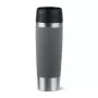 Termopuodis EMSA Classic Grande 500 ml pilkas – nerūdijantis plienas, silikoninis dangtelis, polipropileno dangtelis, Ø 8,3 cm × 240 mm