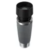 EMSA N2022300 Travel Mug Classic Grande šilumą išlaikantis puodelis, 500 ml, nerūdijantis plienas/PP/silikonas, Quick Press dangtelis, pilkas
