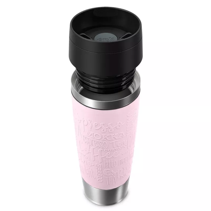 Termo puodelis EMSA Travel Mug Classic Grande 500 ml rožinis, nerūdijantis plienas