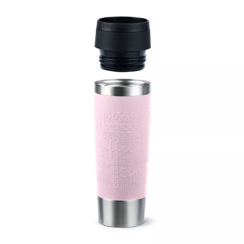 Termo puodelis EMSA Travel Mug Classic Grande 500 ml rožinis, nerūdijantis plienas