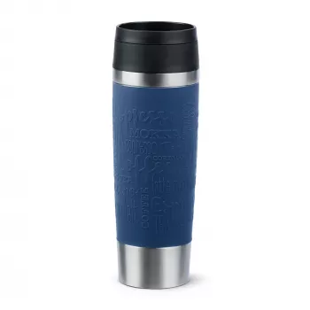 Kelioninis puodelis EMSA Travel Mug Classic N2022100, 500 ml, nerūdijantis plienas, juoda/mėlyna