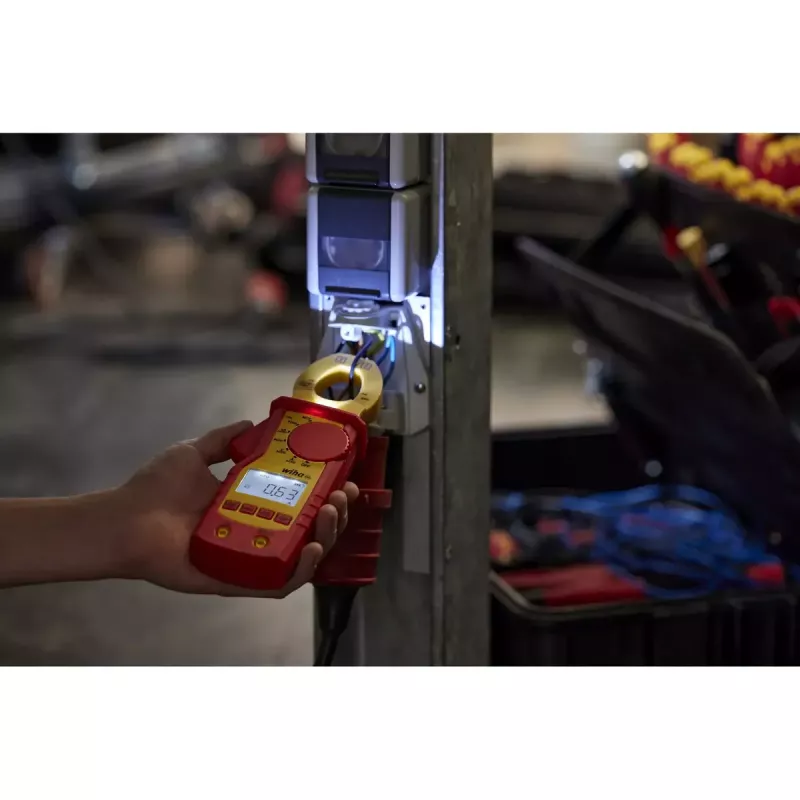 Kombinuotas spaustukinis multimetras Wiha 45219 CAT IV 1000V 400A kintamoji ir nuolatinė srovė