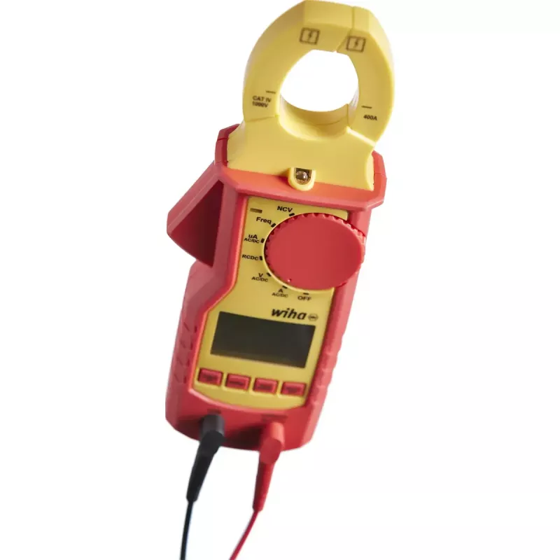 Kombinuotas spaustukinis multimetras Wiha 45219 CAT IV 1000V 400A kintamoji ir nuolatinė srovė