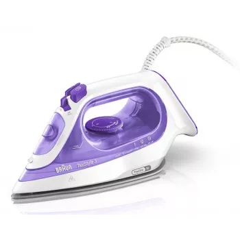 Braun TexStyle 3 SI3042VI lygintuvas su garais, keraminis padas, 2350 W, violetinė, sidabrinė, balta