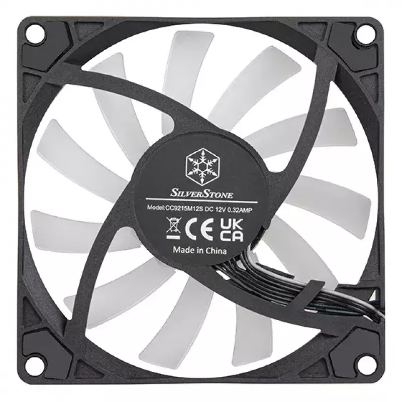 Ventiliatorius Silverstone Air Slimmer 90 ARGB 9,2 cm juodas 500-2500 RPM