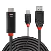 Lindy 2 m HDMI į DisplayPort kabelis su USB Type-A maitinimu