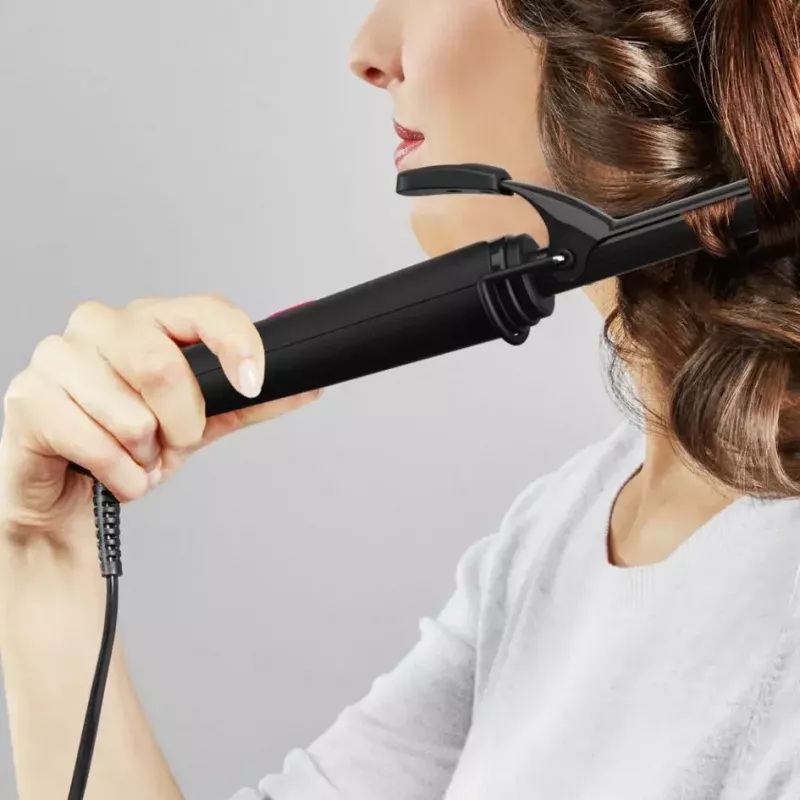 Rowenta Curler 2 CF2119 garbanojimo žnyplės šiltiems garbanoms, keraminis šildymas, 25 W, 1,8 m, juoda