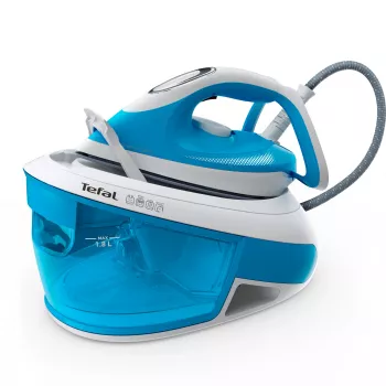 Garinių generatorių lygintuvas Tefal Express Airglide SV8002, 1,8 L, Durilium Airglide padas, mėlyna, balta
