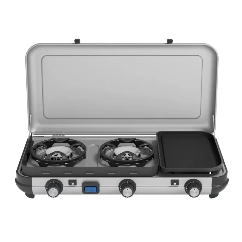 Naftos dujų viryklė Campingaz 2 MULTI COOK, 2 kaitvietės, rankinis valdymas