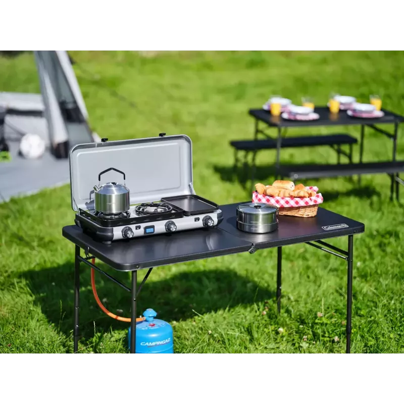 Naftos dujų viryklė Campingaz 2 MULTI COOK, 2 kaitvietės, rankinis valdymas