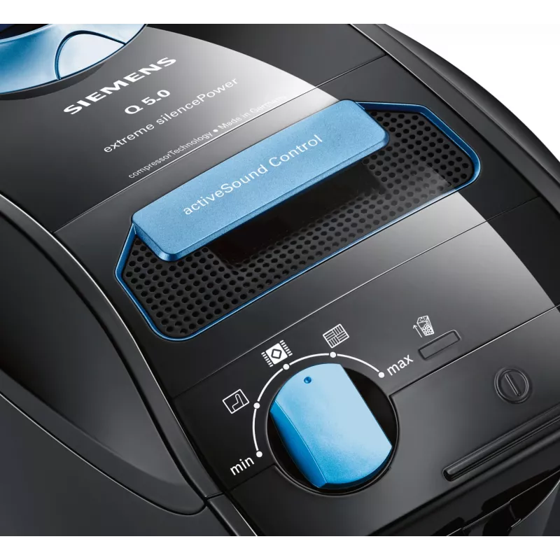 Siemens VSQ5X1230 dulkių siurblys, cilindrinis, sausam valymui, 850 W, 4,5 L dulkių maišas
