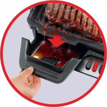 Kontaktinė grilio keptuvė Tefal Ultra Compact 600 Comfort GC3060, juoda, nerūdijantis plienas, 2000 W