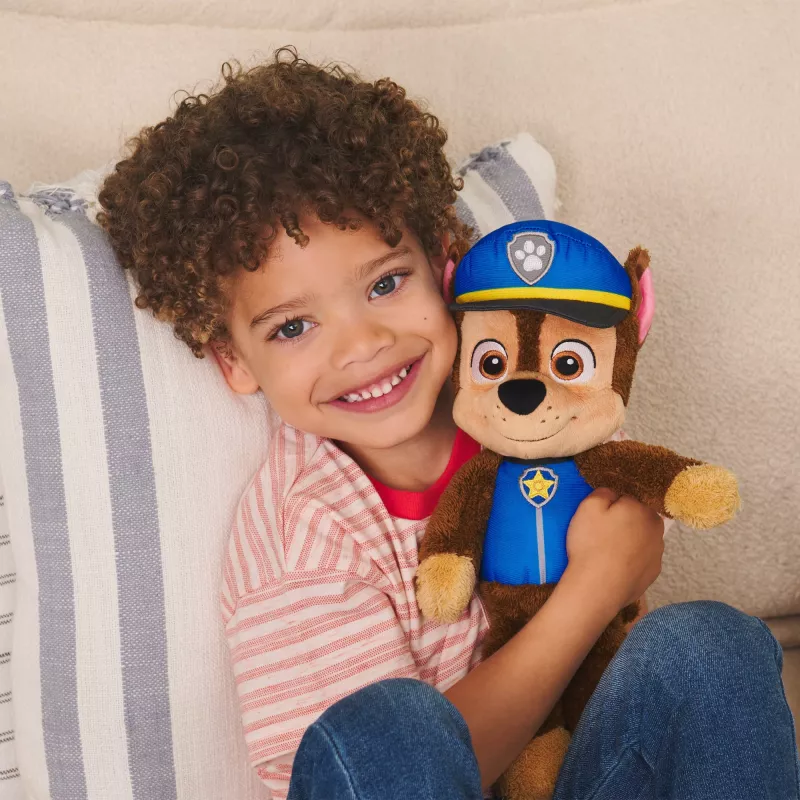 GUND oficialus PAW Patrol Chase Take Along Buddy minkštas žaislas, 33 cm, mėlynas/rudas