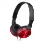 Ausinės Sony MDR-ZX310, laidinės, 10–24000 Hz, 125 g, raudonos