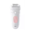 Braun Silk-épil 5 SE5-230 Epiliatorius, Rožinė, Balta, 28 pincetai, MicroGrip, 0.5 mm, Baterija, Įmontuota baterija