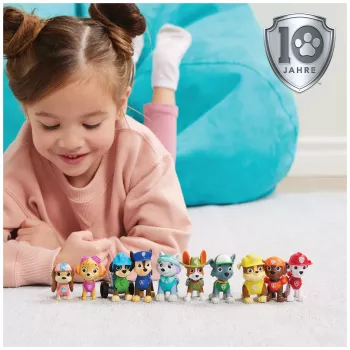 PAW Patrol 10th Anniversary All Paws On Deck Žaislų Figūrėlių Dovanų Rinkinys su 10 Kolekcinių Veikėjų, Vaikų Žaislai Nuo 3 Metų