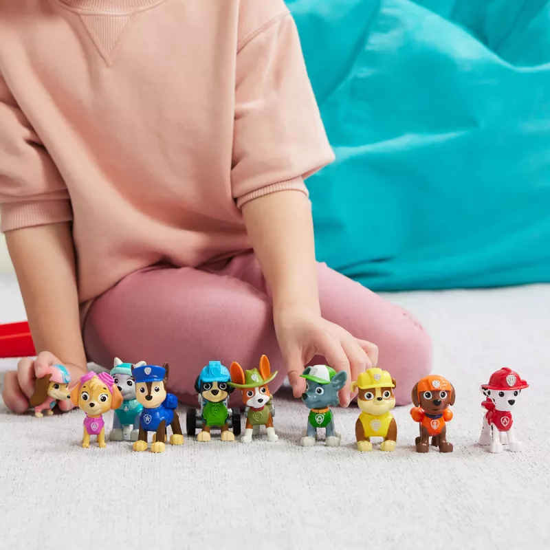 PAW Patrol 10th Anniversary All Paws On Deck Žaislų Figūrėlių Dovanų Rinkinys su 10 Kolekcinių Veikėjų, Vaikų Žaislai Nuo 3 Metų