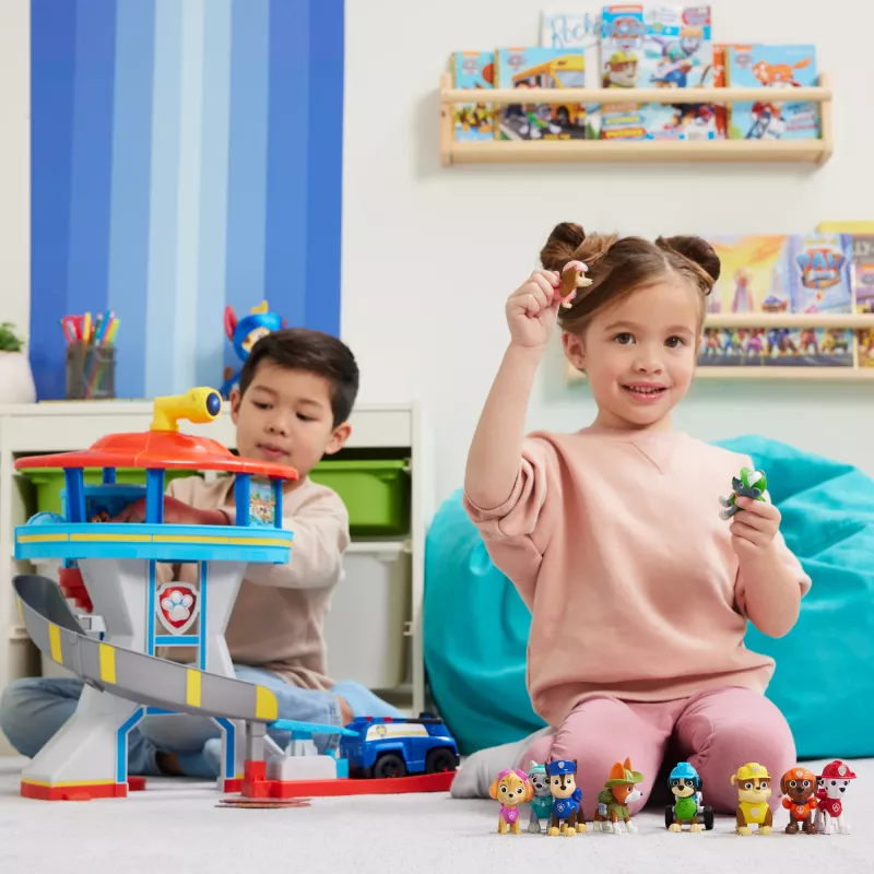 PAW Patrol 10th Anniversary All Paws On Deck Žaislų Figūrėlių Dovanų Rinkinys su 10 Kolekcinių Veikėjų, Vaikų Žaislai Nuo 3 Metų