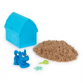 Sensorinis kinetinis smėlio rinkinys vaikams Spinmaster Kinetic Sand Doggie Dig su formele, įvairiaspalvis, nuo 5 metų