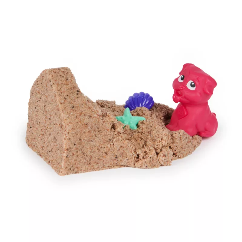 Sensorinis kinetinis smėlio rinkinys vaikams Spinmaster Kinetic Sand Doggie Dig su formele, įvairiaspalvis, nuo 5 metų
