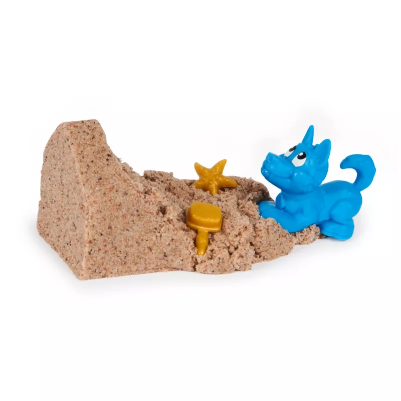 Sensorinis kinetinis smėlio rinkinys vaikams Spinmaster Kinetic Sand Doggie Dig su formele, įvairiaspalvis, nuo 5 metų