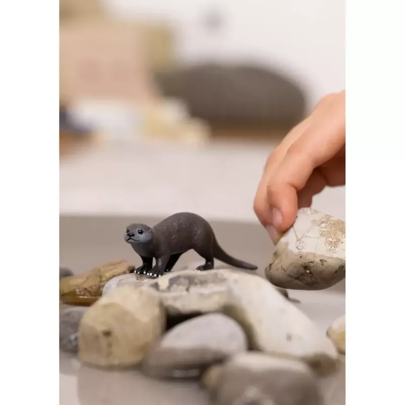Figūrėlė Schleich Ūdra modelis 14865, ruda, Schleich WILD LIFE kolekcinė gyvūnėlio figūrėlė