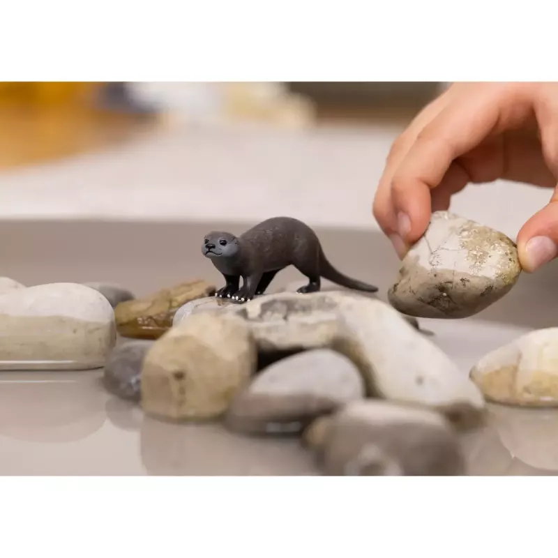Figūrėlė Schleich Ūdra modelis 14865, ruda, Schleich WILD LIFE kolekcinė gyvūnėlio figūrėlė
