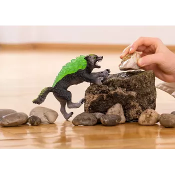 Schleich ELDRADOR CREATURES Granite Wolf model 70153, žaidimo figūrėlė, nuo 7 metų, žalia/pilka