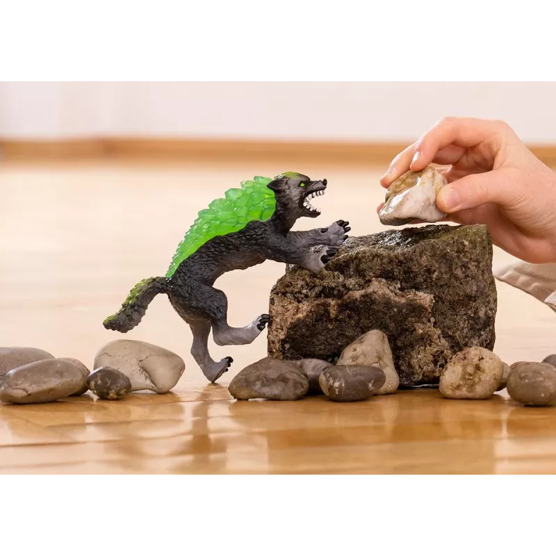 Schleich ELDRADOR CREATURES Granite Wolf model 70153, žaidimo figūrėlė, nuo 7 metų, žalia/pilka