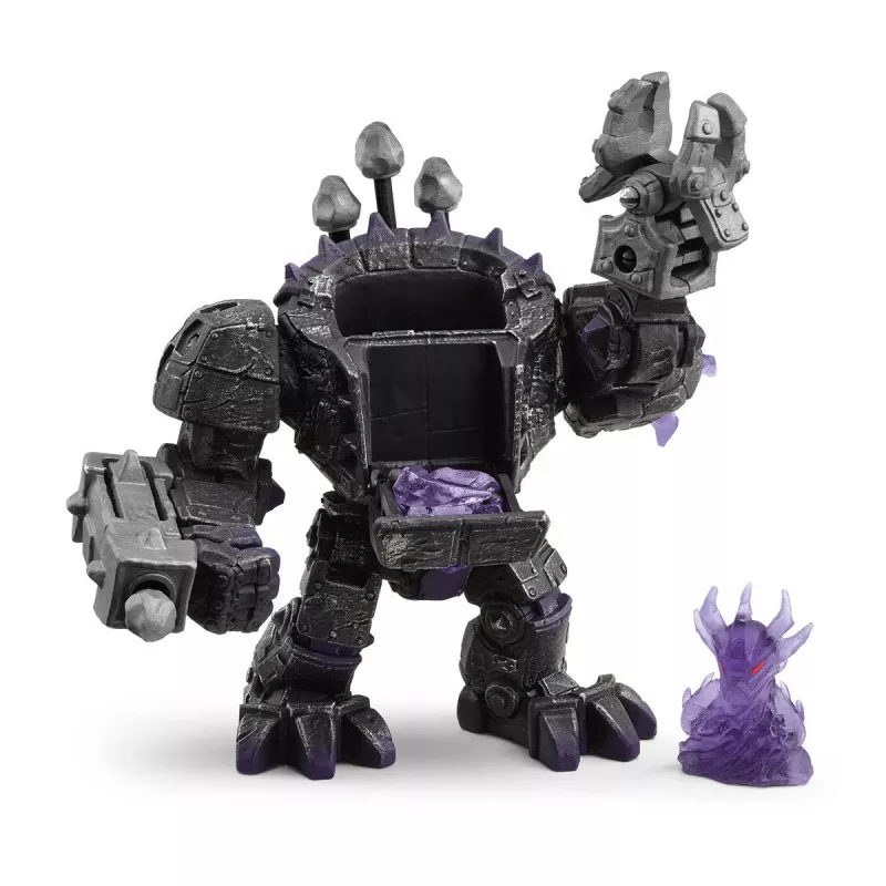 Schleich ELDRADOR CREATURES Šešėlių Valdovas Robotas su Miniatiūriniu Padaru Juodas