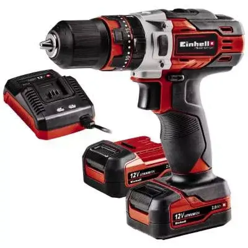 Belaidis pistoleto tipo gręžtuvas Einhell TE-CD 1, 1400 aps/min, 2 Ah, 1,18 kg