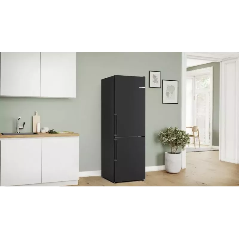 Bosch Serie 4 KGN36VXCT šaldytuvas-šaldiklis, 321 l (218 l + 103 l), energijos efektyvumo klasė C, tamsaus nerūdijančio plieno