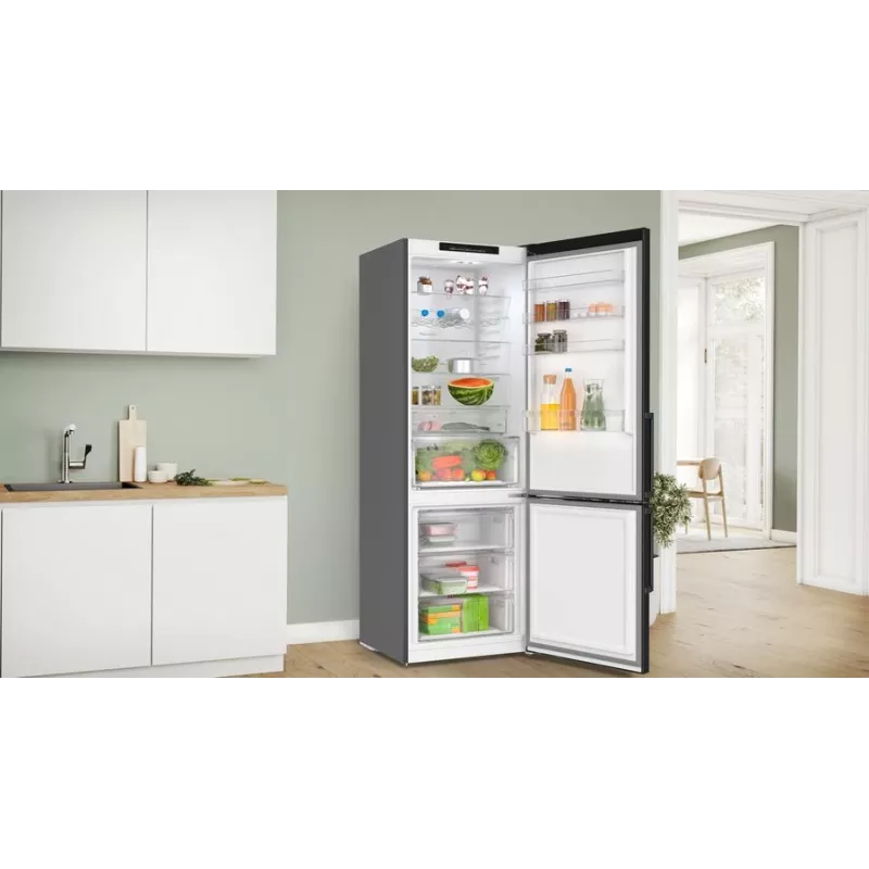 Bosch Serie 4 KGN49VXCT šaldytuvas-šaldiklis laisvai pastatomas 440 L nerūdijantis plienas
