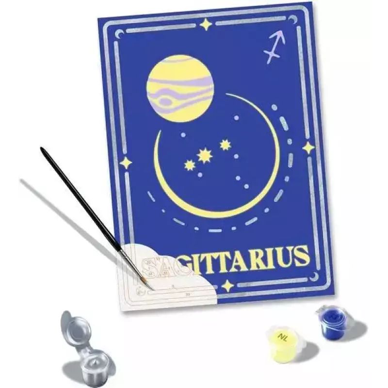 Tapybos pagal numerius rinkinys Ravensburger CreArt – Šaulio zodiako ženklas, modelis 23741