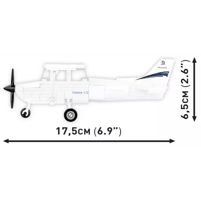 Konstrukcinis žaislas Cobi Cessna 172 Skyhawk White statybinis rinkinys