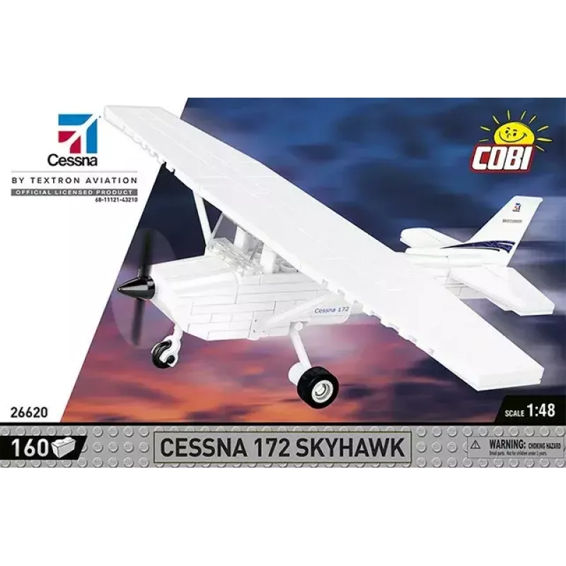 Konstrukcinis žaislas Cobi Cessna 172 Skyhawk White statybinis rinkinys