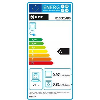 Indukcinė kaitlentė su elektrine orkaite NEFF BX38IB – 4 zonų stiklo keramikos kaitlentė, 71 L elektrinė orkaitė, juoda