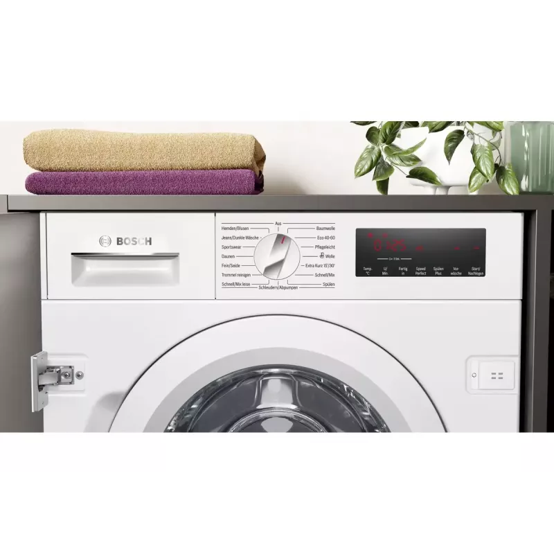 Bosch Serie 8 WIW28443 įmontuojama skalbyklė 8 kg 1400 aps./min balta