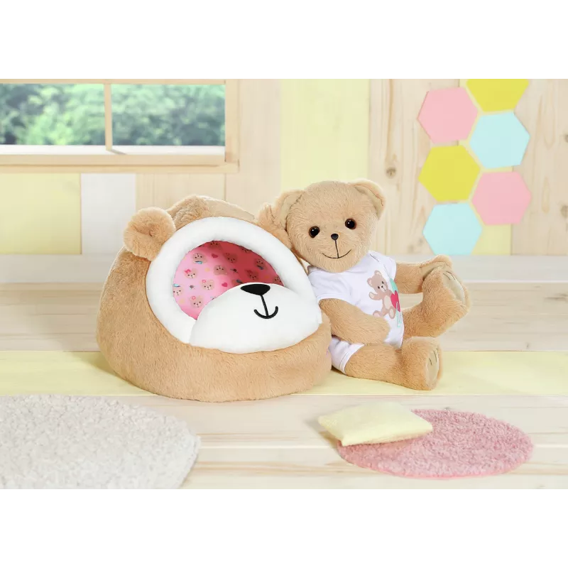 Minkštas meškos urvas lėlėms ZAPF creation BABY born – pliušinis priedas žaidimams