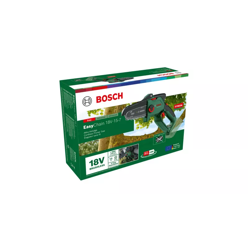 Bosch EasyChain 18V-15-7 belaidis elektrinis pjūklas, rankinis pjūklas 1.3 kg