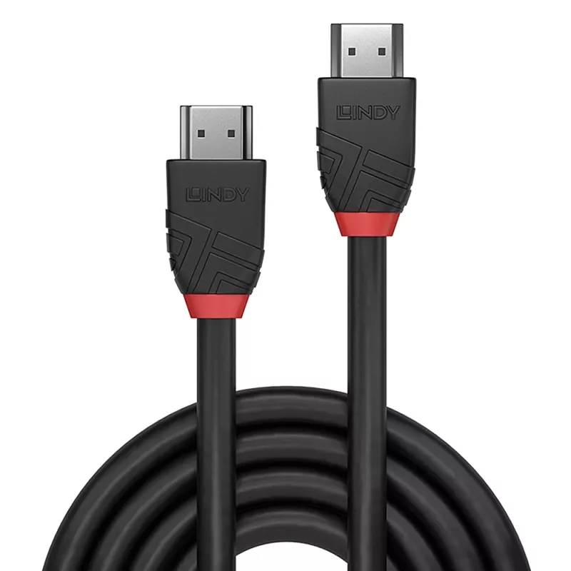 Lindy 1m High Speed HDMI kabelis, Black Line