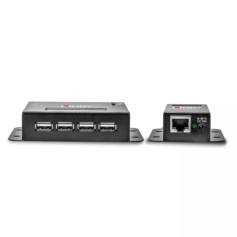 Lindy 50m 4 prievadų USB 2.0 Cat.6 prailgintuvas, tinklo siųstuvas ir imtuvas, 50 m, 480 Mbit/s, Cat5, Cat5e, Cat6, NS1021, fosforinis bronzas