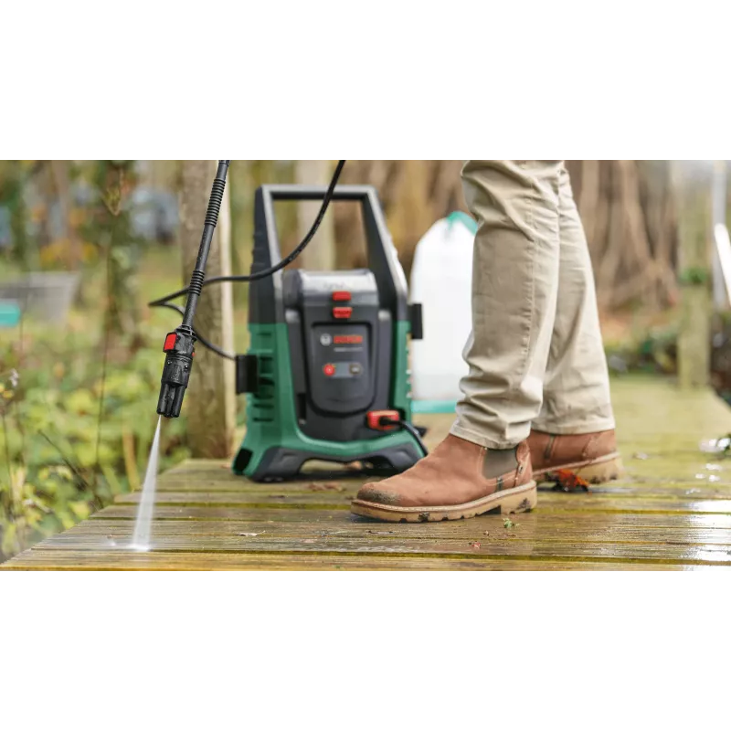 Belaidis aukšto slėgio plovimo įrenginys Bosch UniversalAquatak 36V-100 su savisiurbimo rinkiniu, POWER FOR ALL akumuliatorių sistema