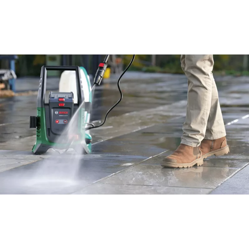 Belaidis aukšto slėgio plovimo įrenginys Bosch UniversalAquatak 36V-100 su savisiurbimo rinkiniu, POWER FOR ALL akumuliatorių sistema