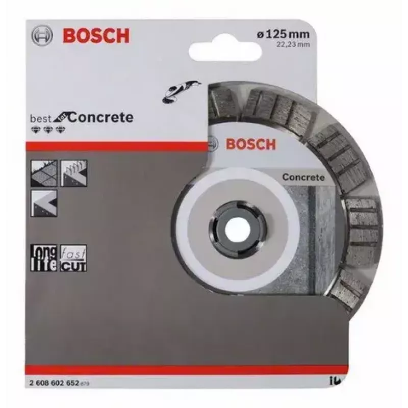 Pjūklo diskas deimantinis betonui Bosch 125 mm 22,2 mm 2 608 602 652