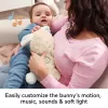 Fisher-Price Soothe & Settle Bunny – Pliusinis zuikis su garsų mašina ir judesiu